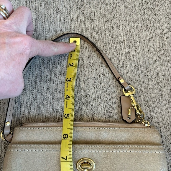Coach Tan Soft Suede Wristlet - Picture 7 of 8